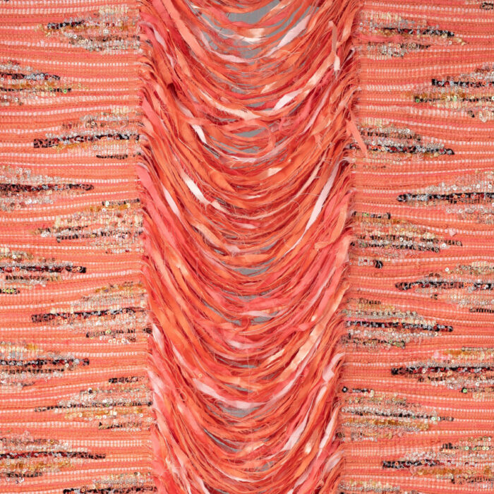Peach Bubble Two Side Zig-Zag Fabric