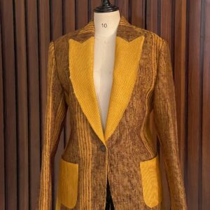 Mustard Gold and Brown Mix Diakwu Jacket