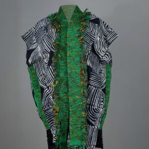 Kimono Embellished with Green Mix Diakwu
