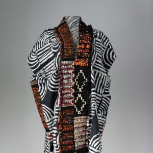 Kimono Embellished with Black Mix Diakwu Strip