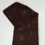 Coffee Brown Lettered Crocs Pattern